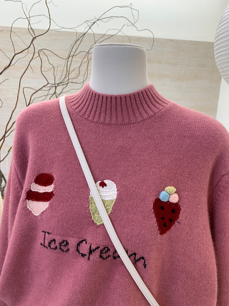 【tops】ラウンドネック厚手セーターG23905