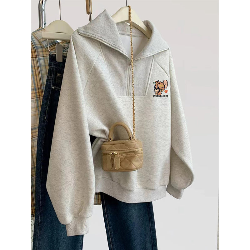 【tops】ゆったりファスナーパーカーG23906