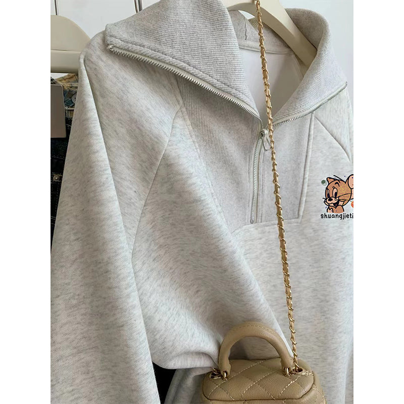 【tops】ゆったりファスナーパーカーG23906