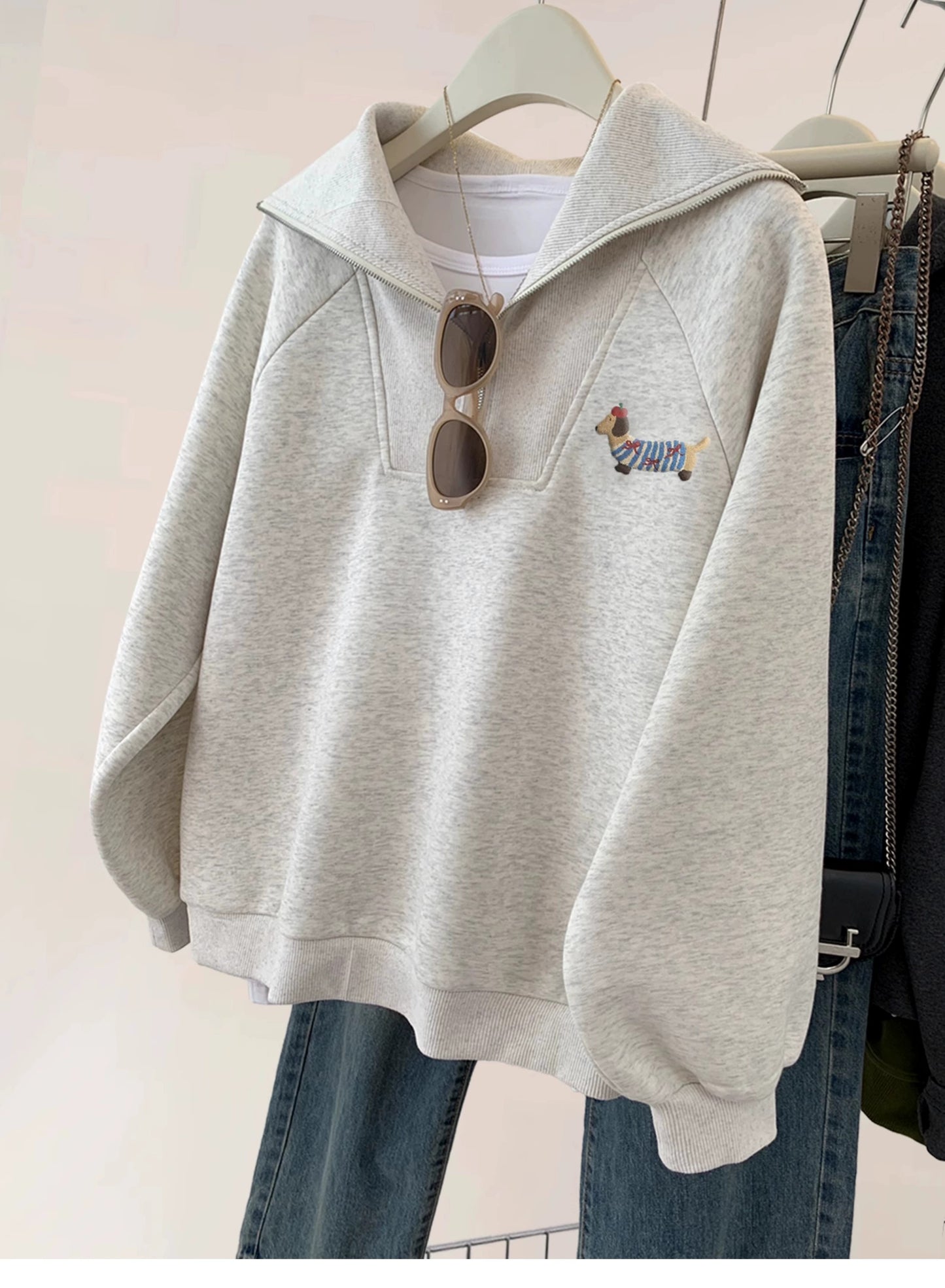 【tops】折り襟ファスナーパーカーG23907