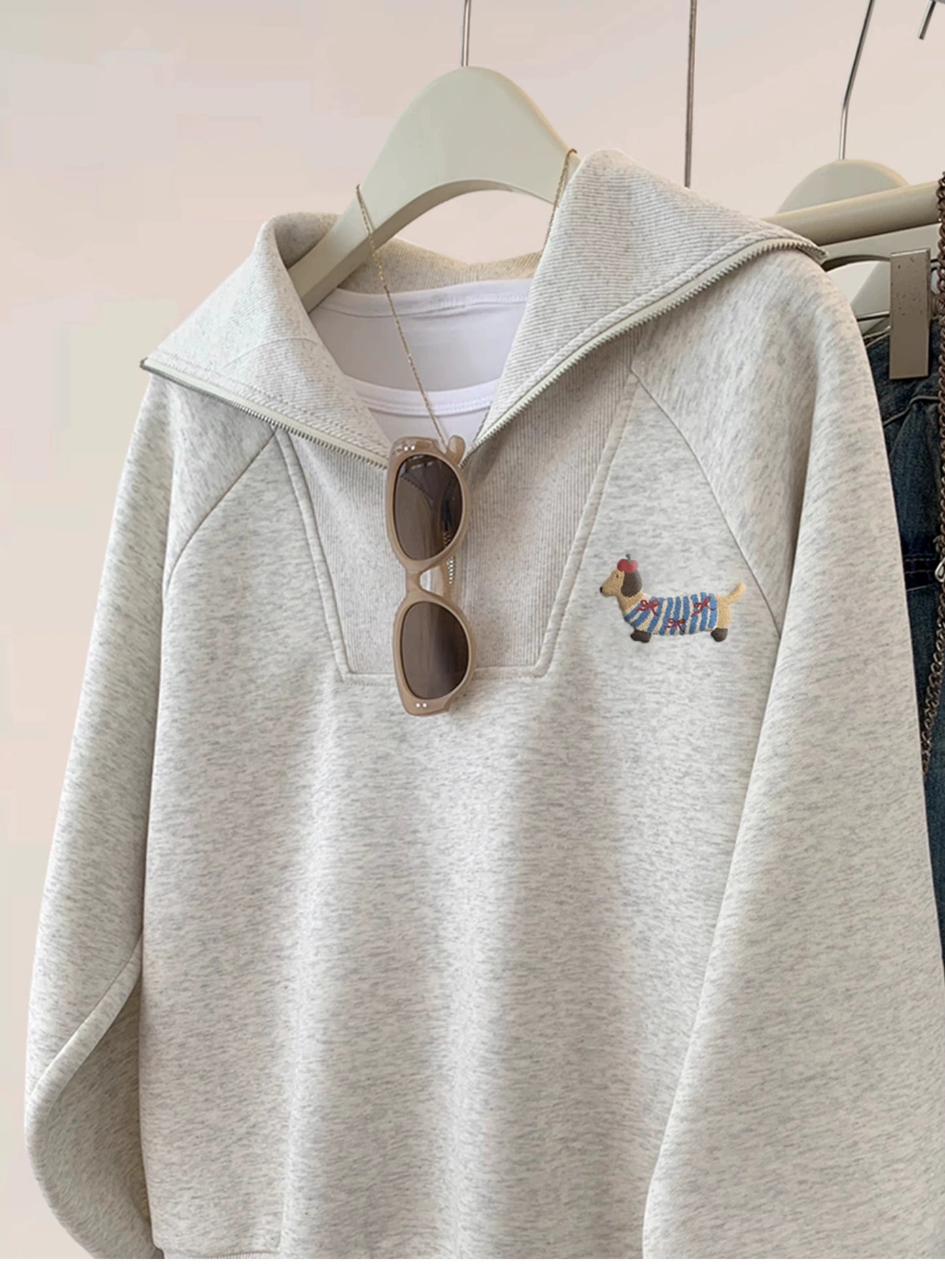 【tops】折り襟ファスナーパーカーG23907