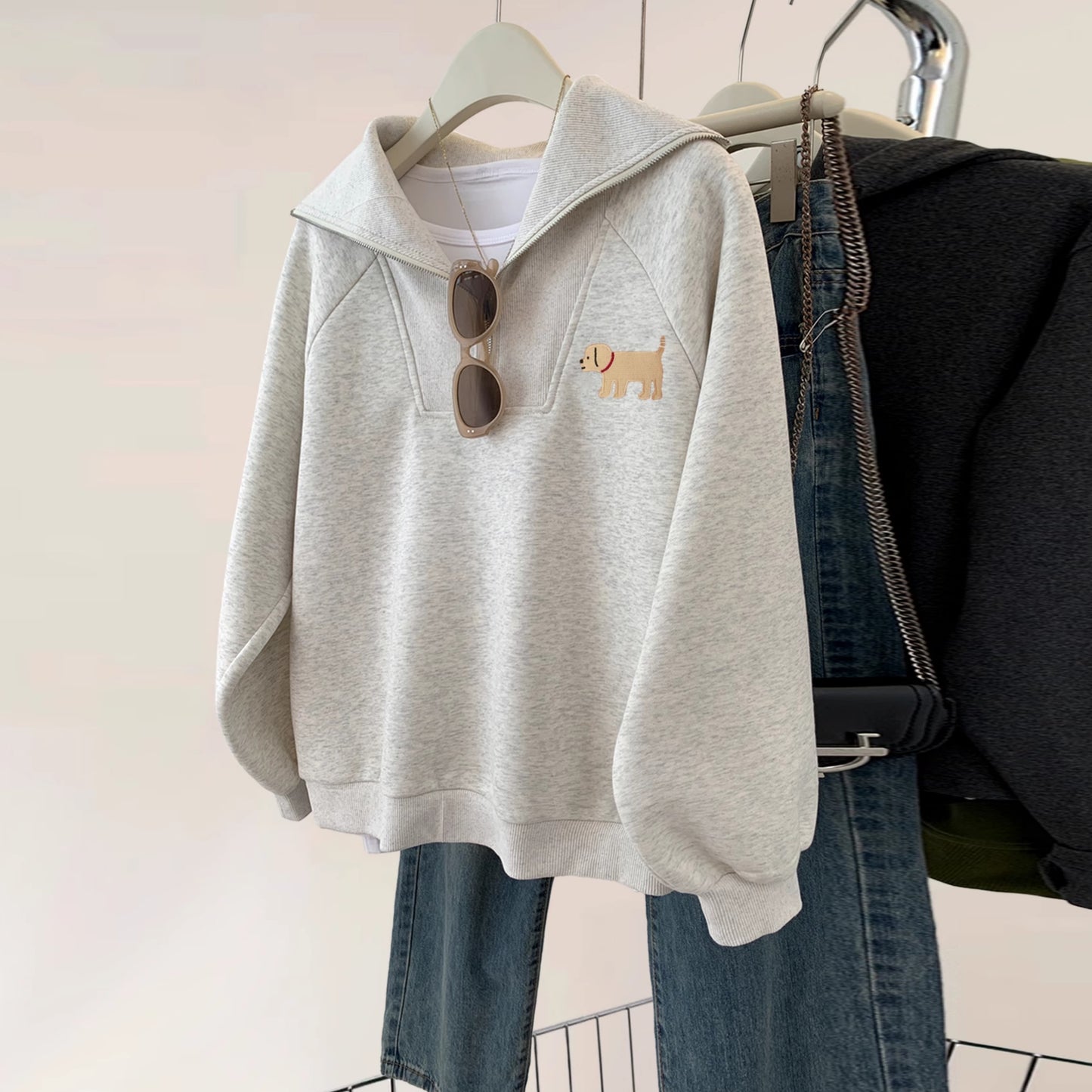 【tops】ゆったりファスナーパーカーG23910