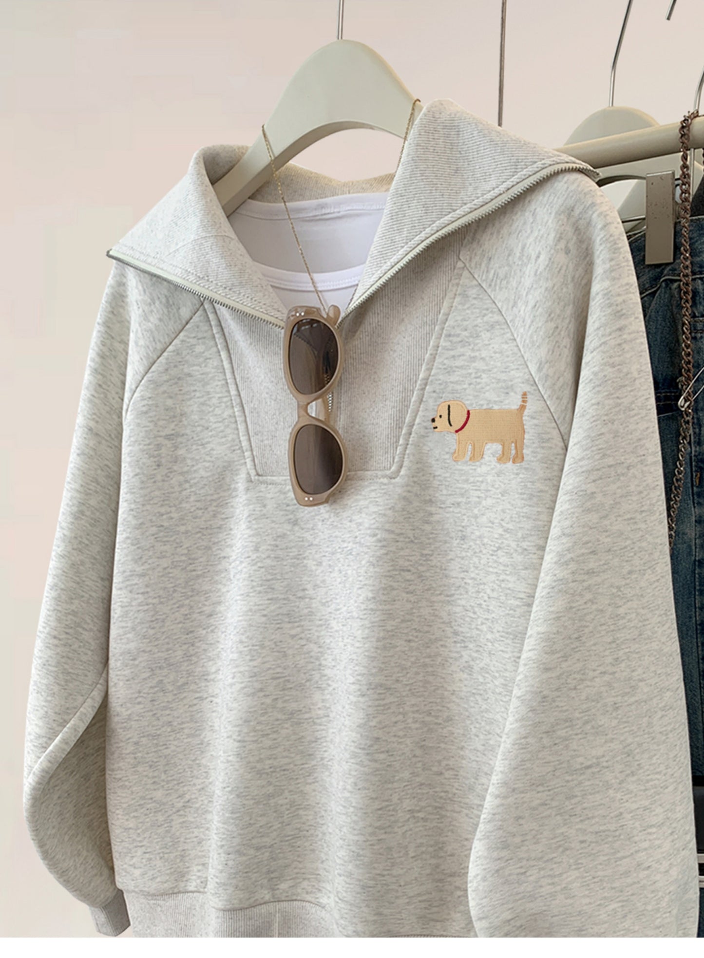 【tops】ゆったりファスナーパーカーG23910