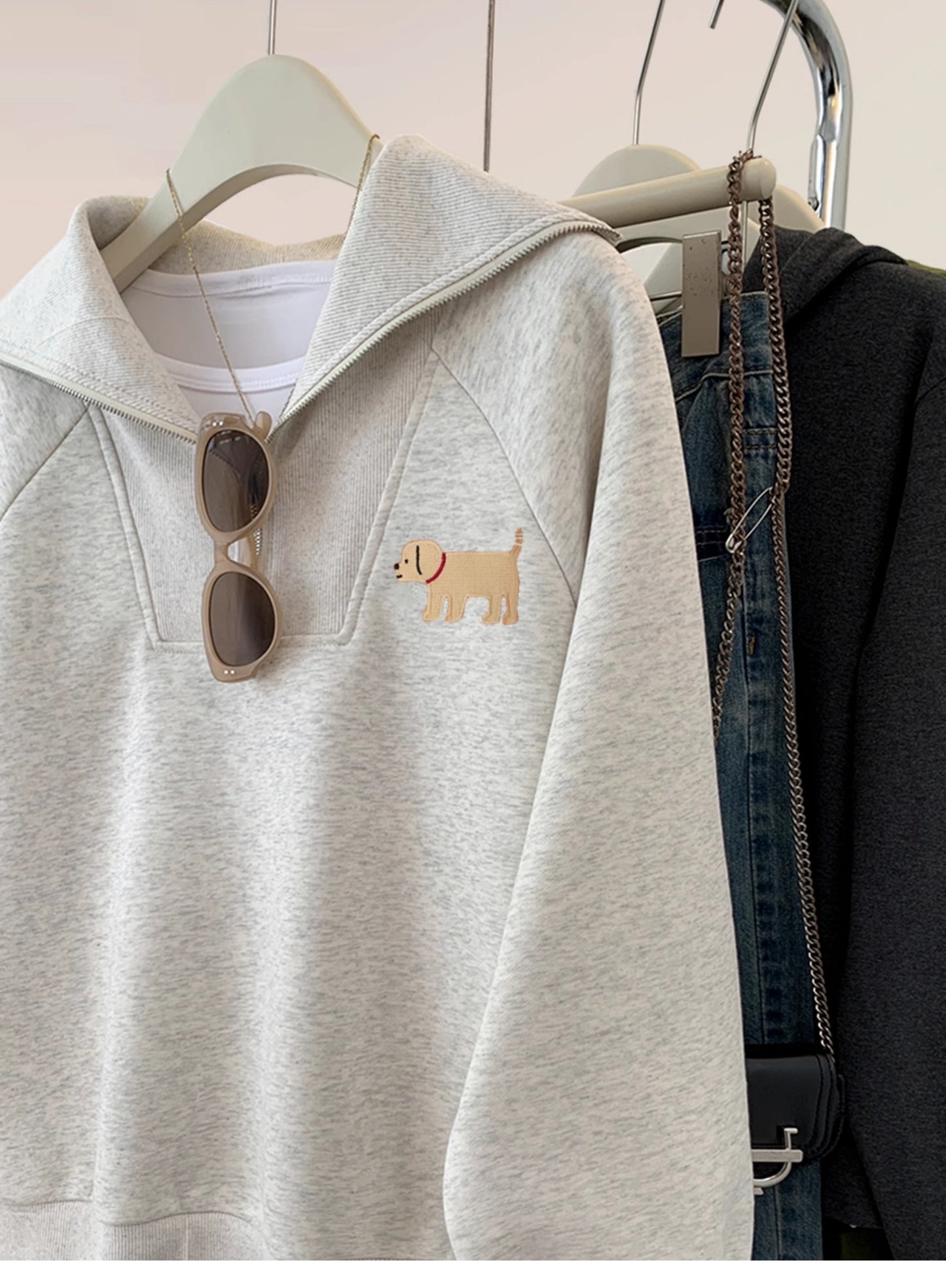 【tops】ゆったりファスナーパーカーG23910