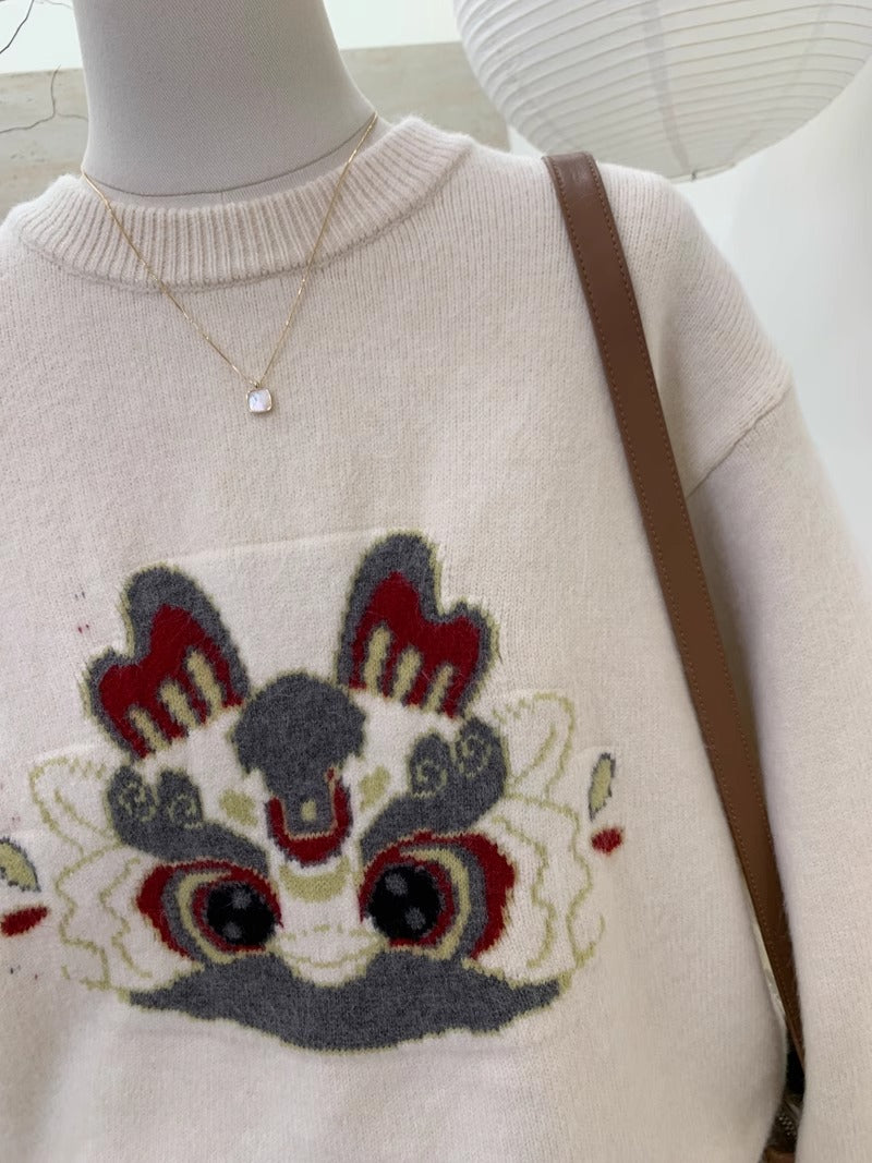 【tops】ラウンドネックニットセーターG23912