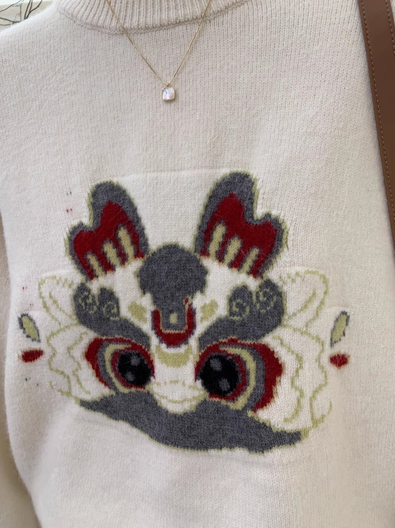 【tops】ラウンドネックニットセーターG23912