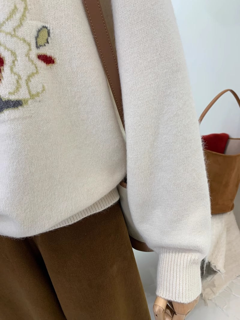 【tops】ラウンドネックニットセーターG23912