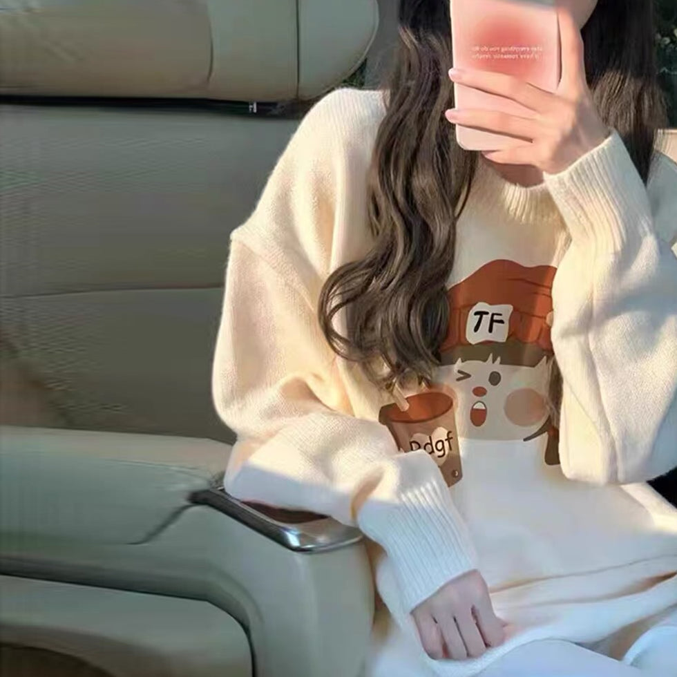 【tops】秋冬厚手ニットセーターG23914