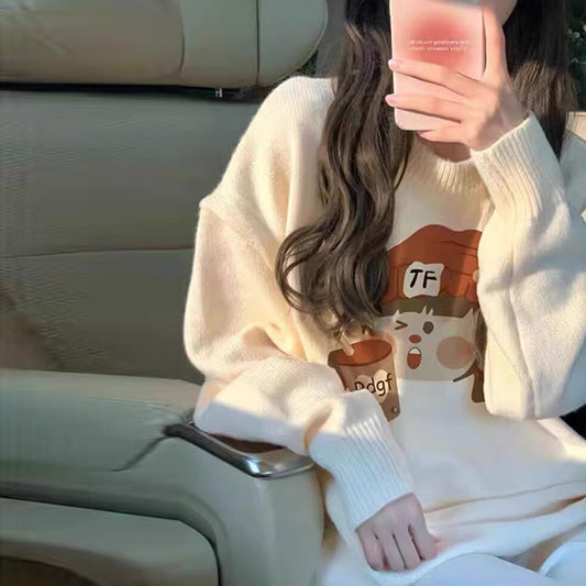 【tops】秋冬厚手ニットセーターG23914