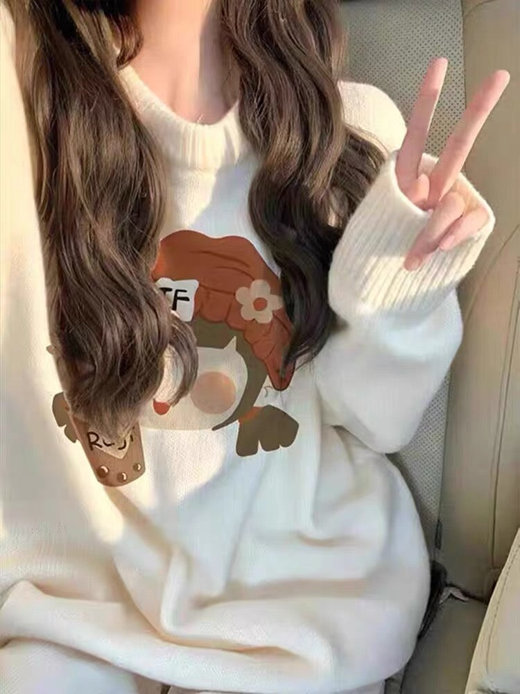 【tops】秋冬厚手ニットセーターG23914