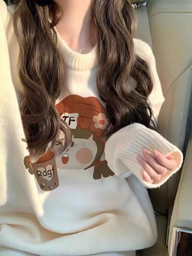 【tops】秋冬厚手ニットセーターG23914