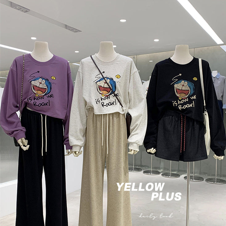 【tops】ラウンドネック長袖パーカーG23915