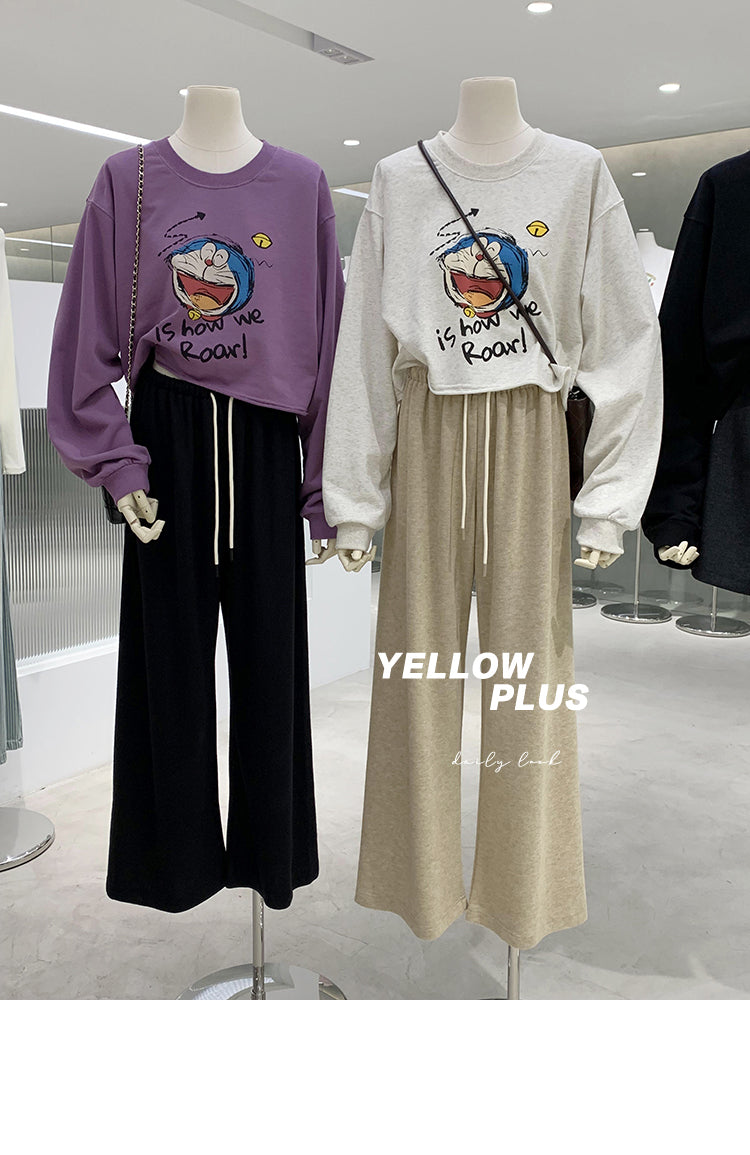 【tops】ラウンドネック長袖パーカーG23915