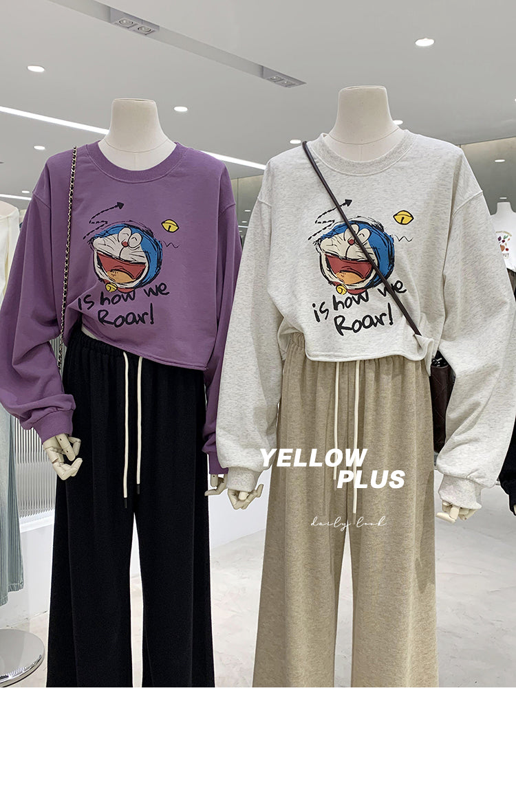 【tops】ラウンドネック長袖パーカーG23915