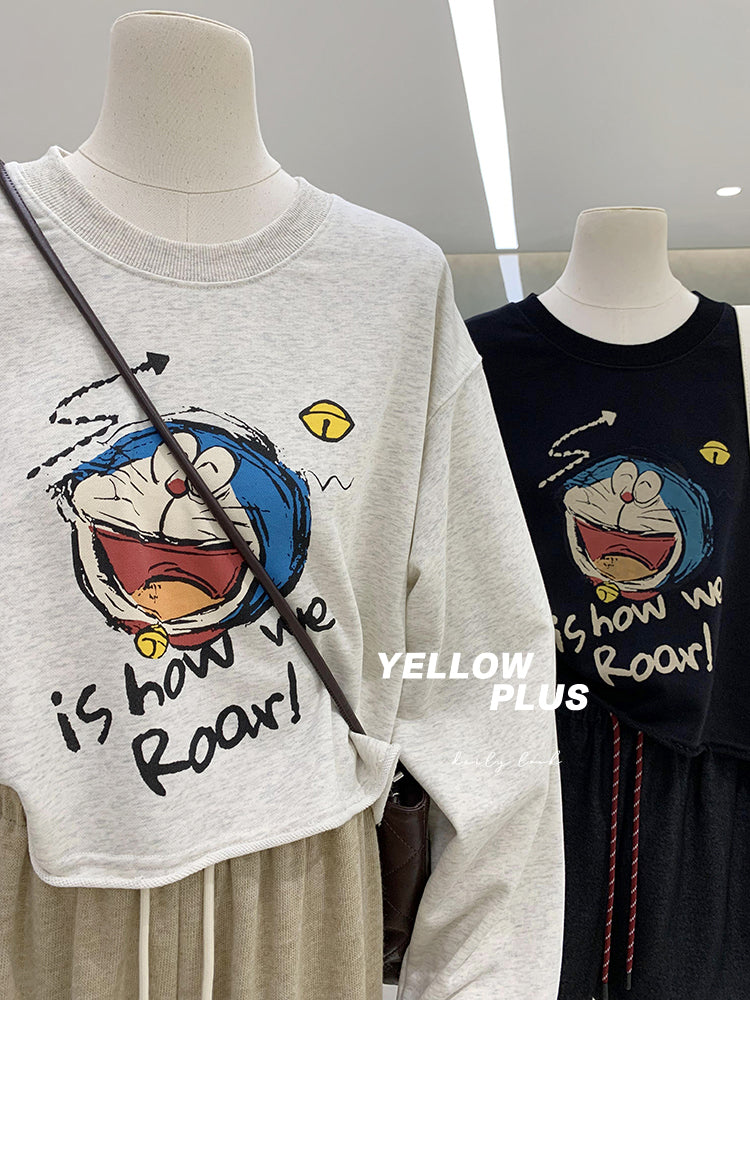 【tops】ラウンドネック長袖パーカーG23915