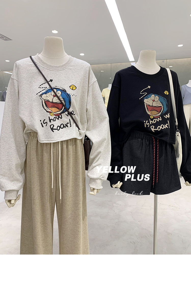 【tops】ラウンドネック長袖パーカーG23915