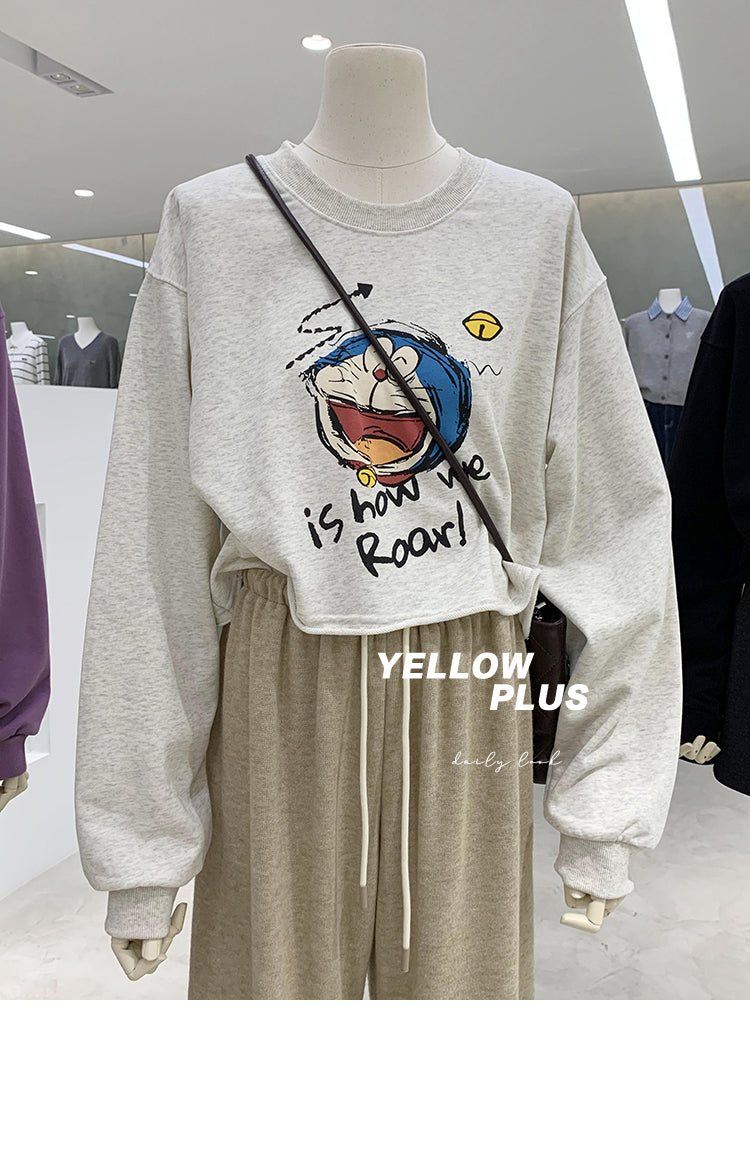 【tops】ラウンドネック長袖パーカーG23915