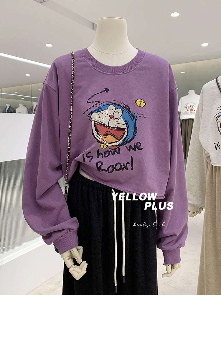 【tops】ラウンドネック長袖パーカーG23915