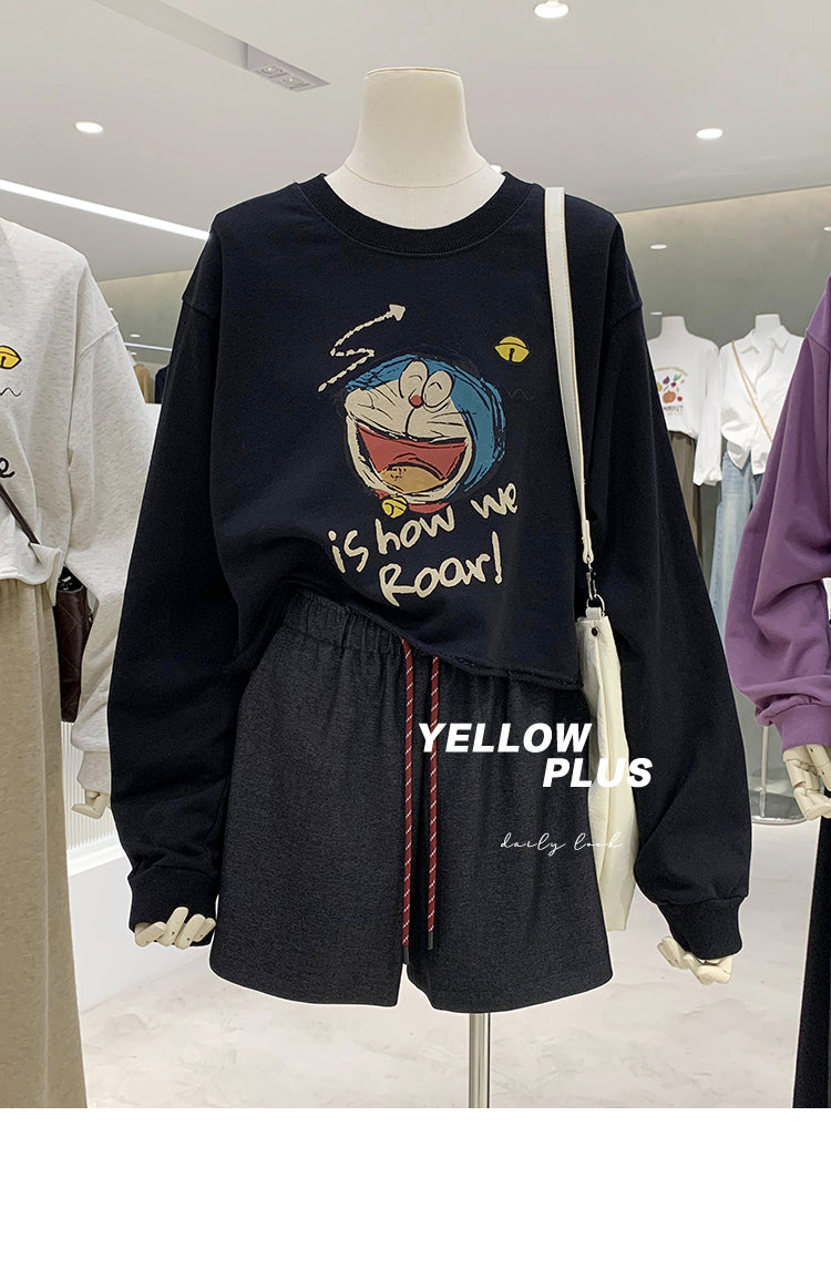 【tops】ラウンドネック長袖パーカーG23915