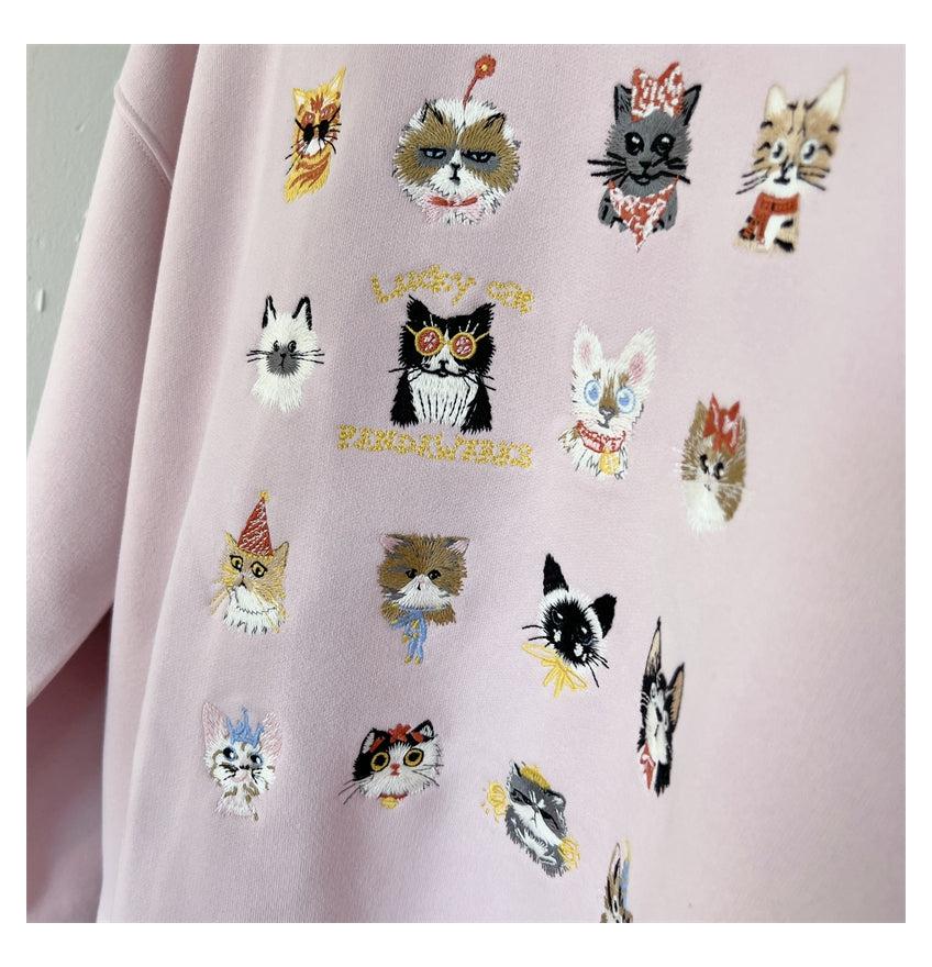 【tops】ラウンドネック刺繍秋冬パーカーG23916