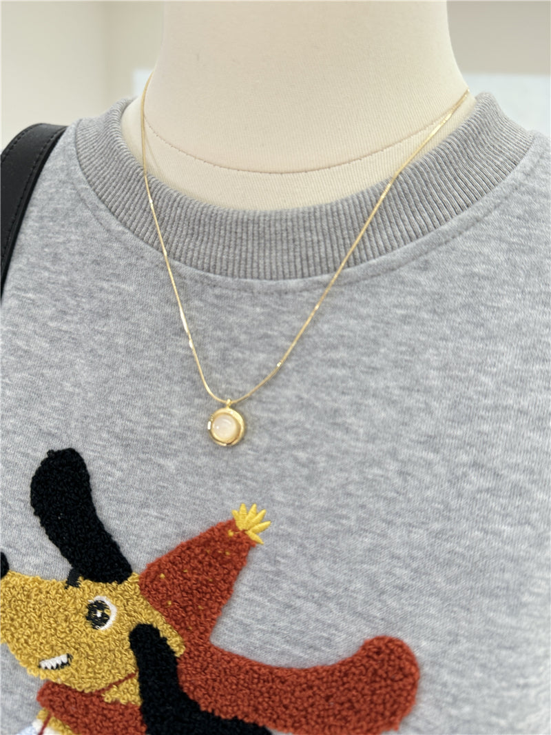 【tops】ラウンドネックパーカーG23918