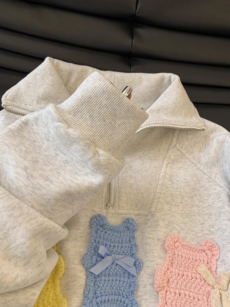 【tops】ファスナー長袖パーカーG23919