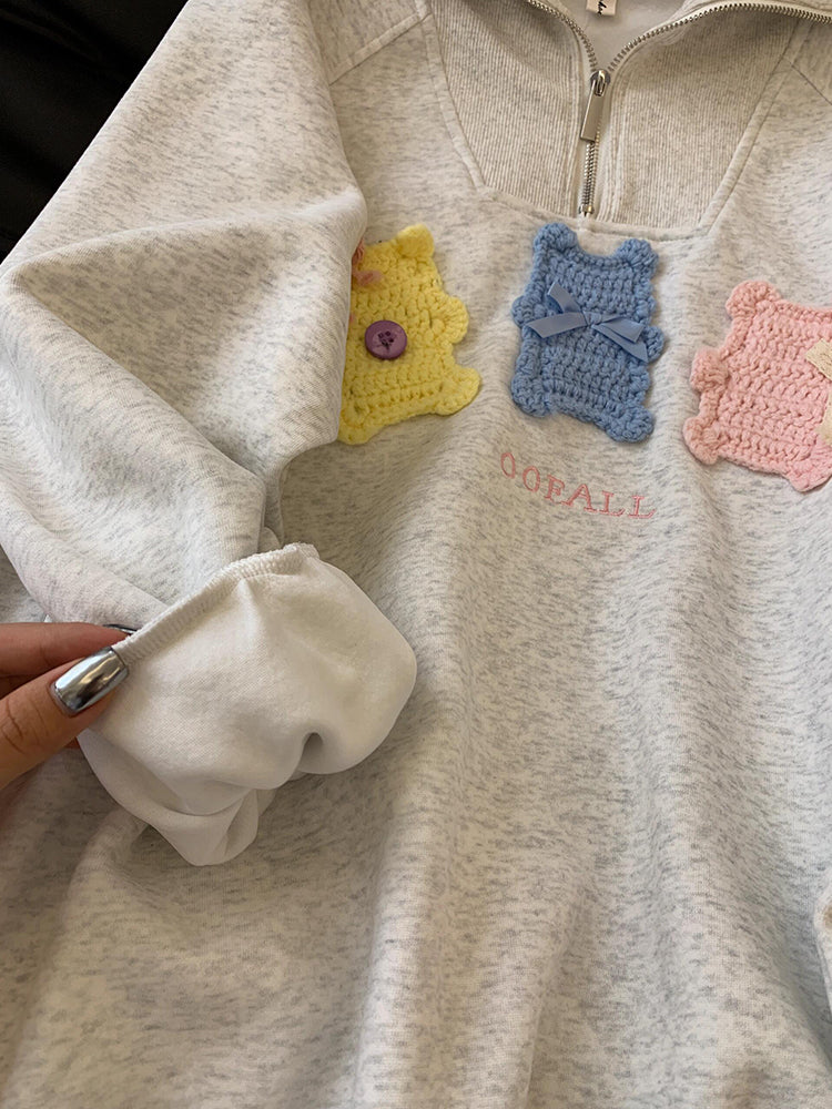 【tops】ファスナー長袖パーカーG23919