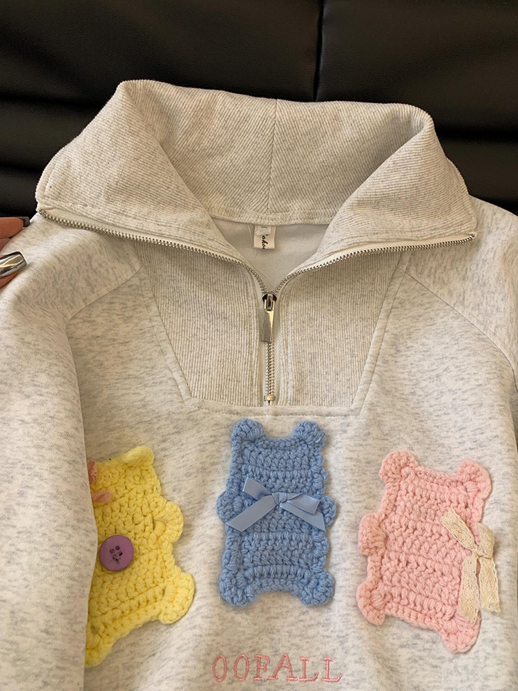 【tops】ファスナー長袖パーカーG23919