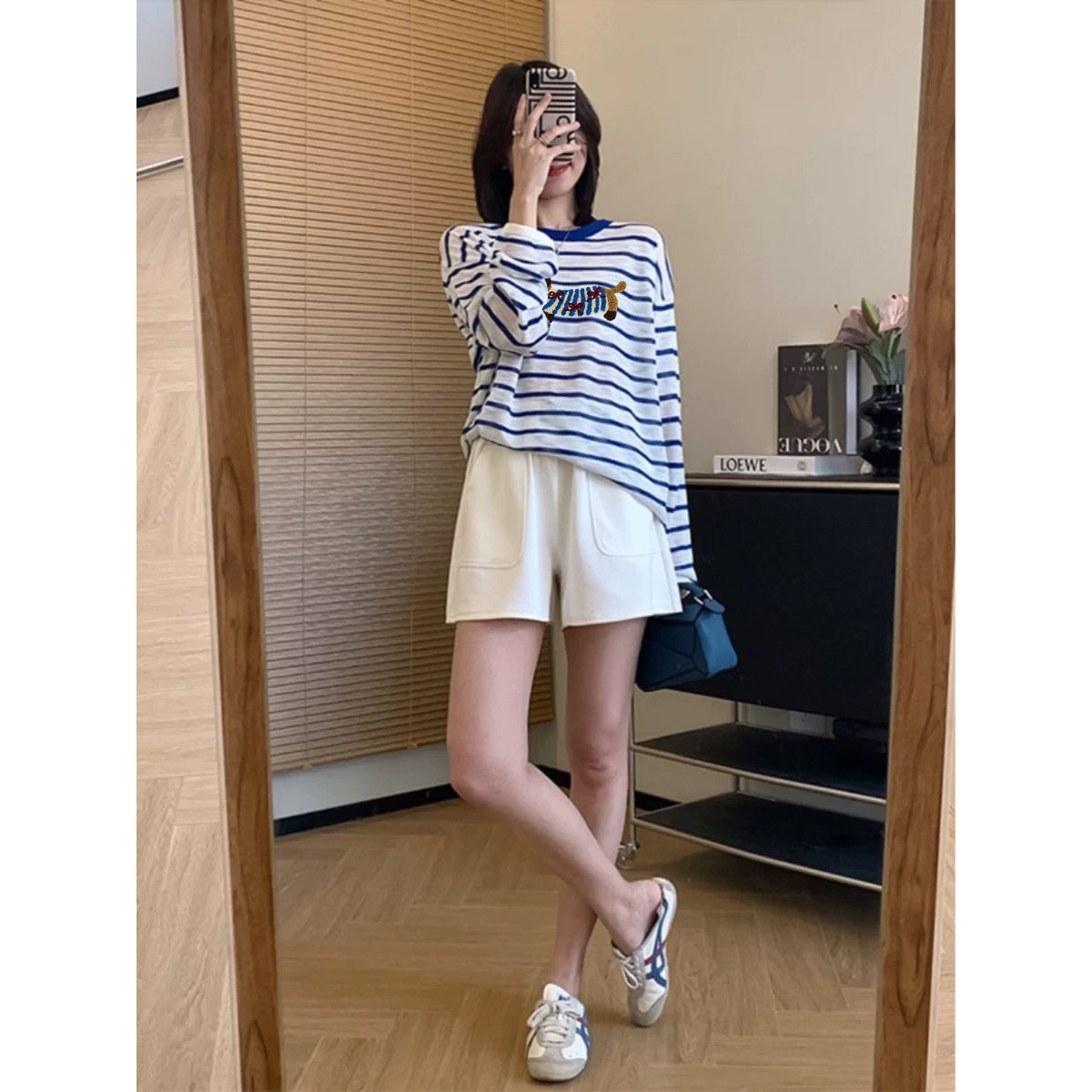 【tops】ストライプ柄長袖TシャツG23920
