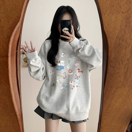 【tops】ゆったり春秋長袖パーカーG23922