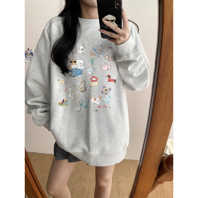 【tops】ゆったり春秋長袖パーカーG23922