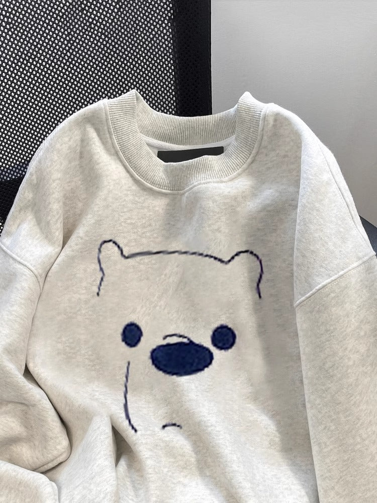 【tops】クマ柄春秋薄手パーカーG23923