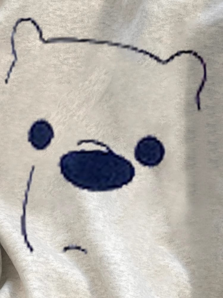 【tops】クマ柄春秋薄手パーカーG23923