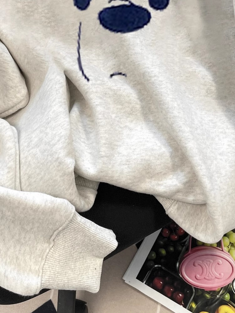 【tops】クマ柄春秋薄手パーカーG23923