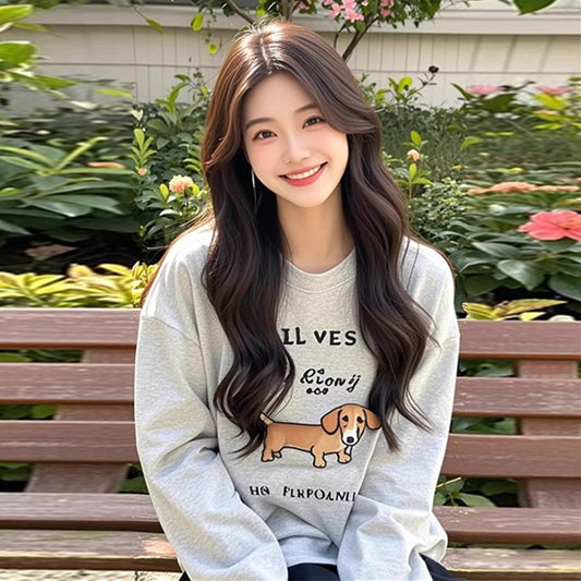 【tops】ラウンドネック春秋薄手パーカーG23924