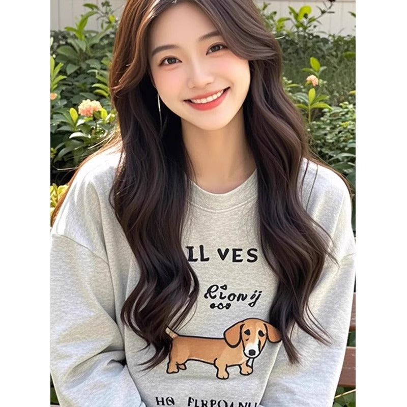 【tops】ラウンドネック春秋薄手パーカーG23924