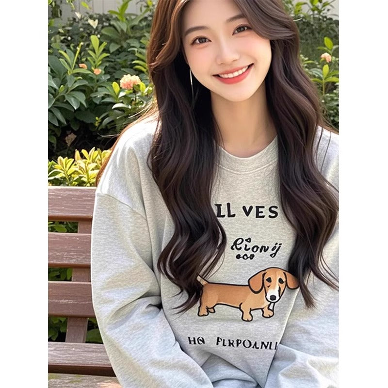 【tops】ラウンドネック春秋薄手パーカーG23924