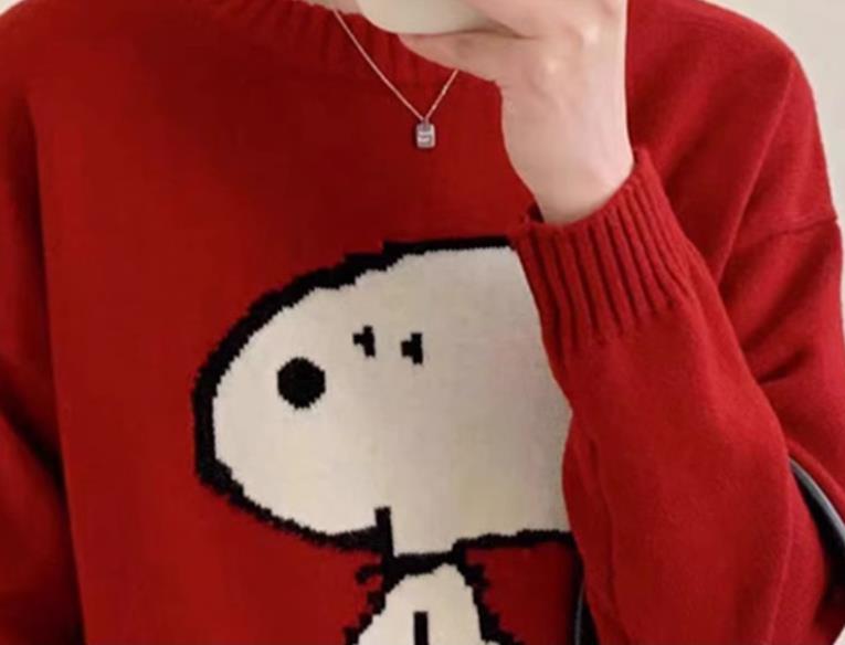 【Tops】2色ジャカードセーターF8273