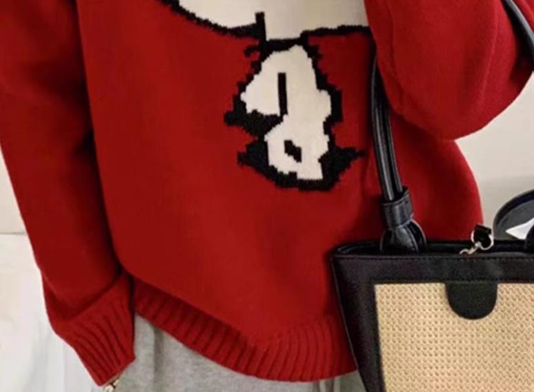 【Tops】2色ジャカードセーターF8273