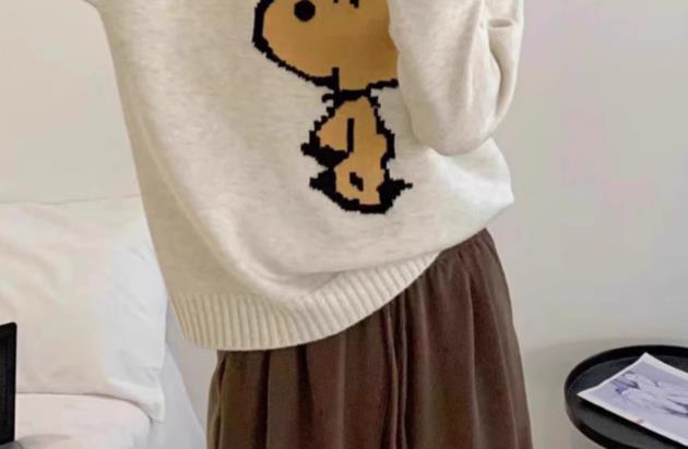 【Tops】2色ジャカードセーターF8273