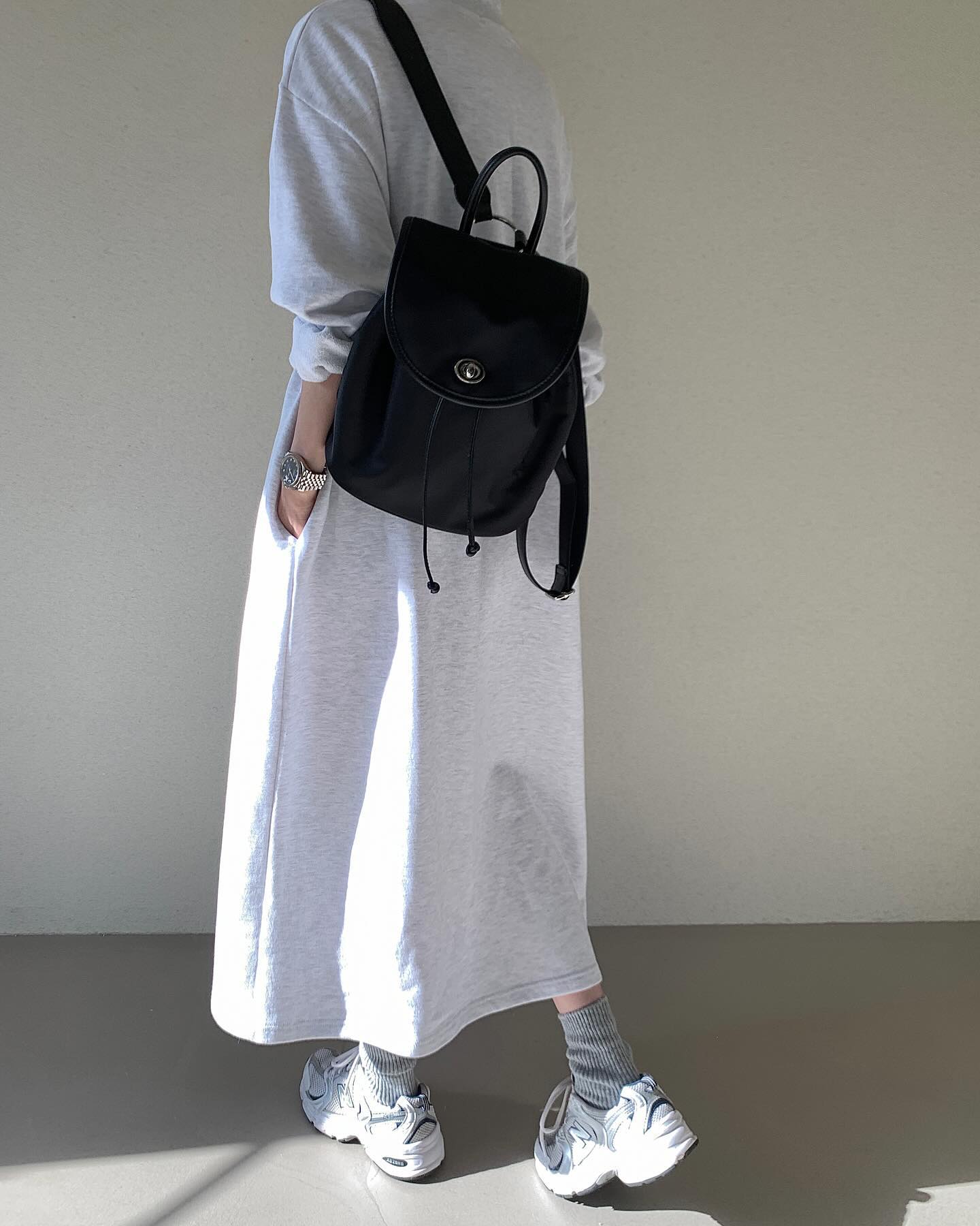 【dress】ファスナー長袖パーカーワンピースG23998