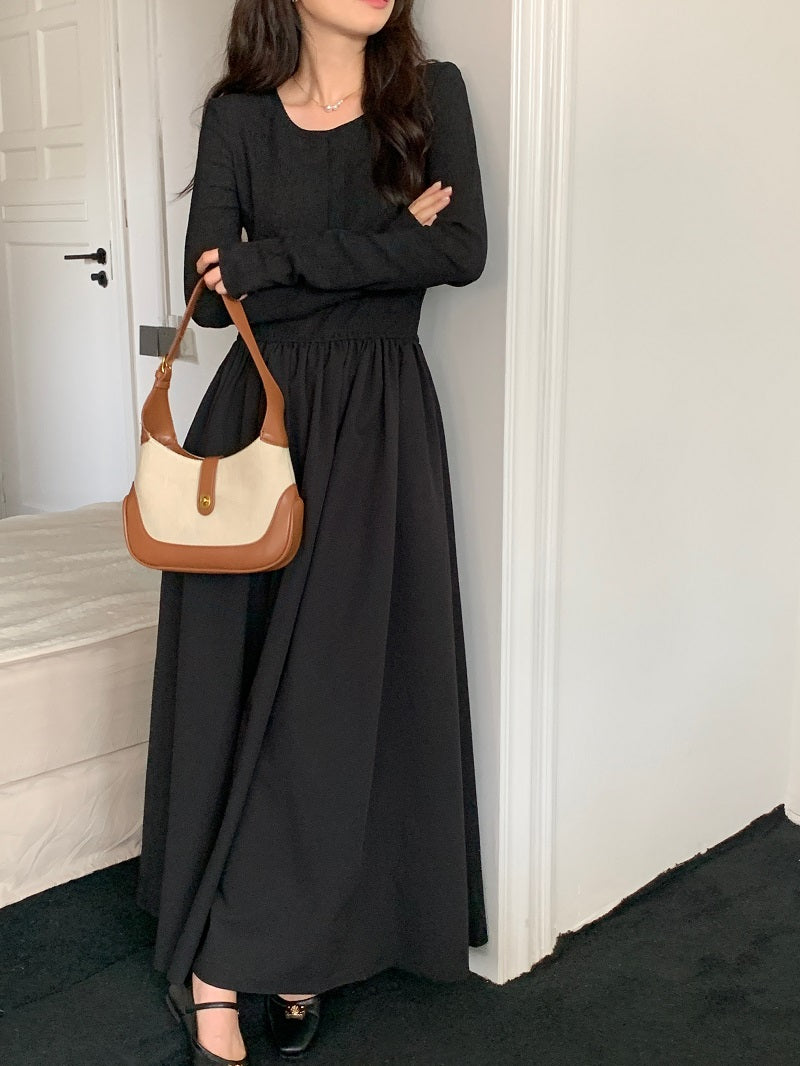 【dress】ラウンドネック長袖ワンピースG23999