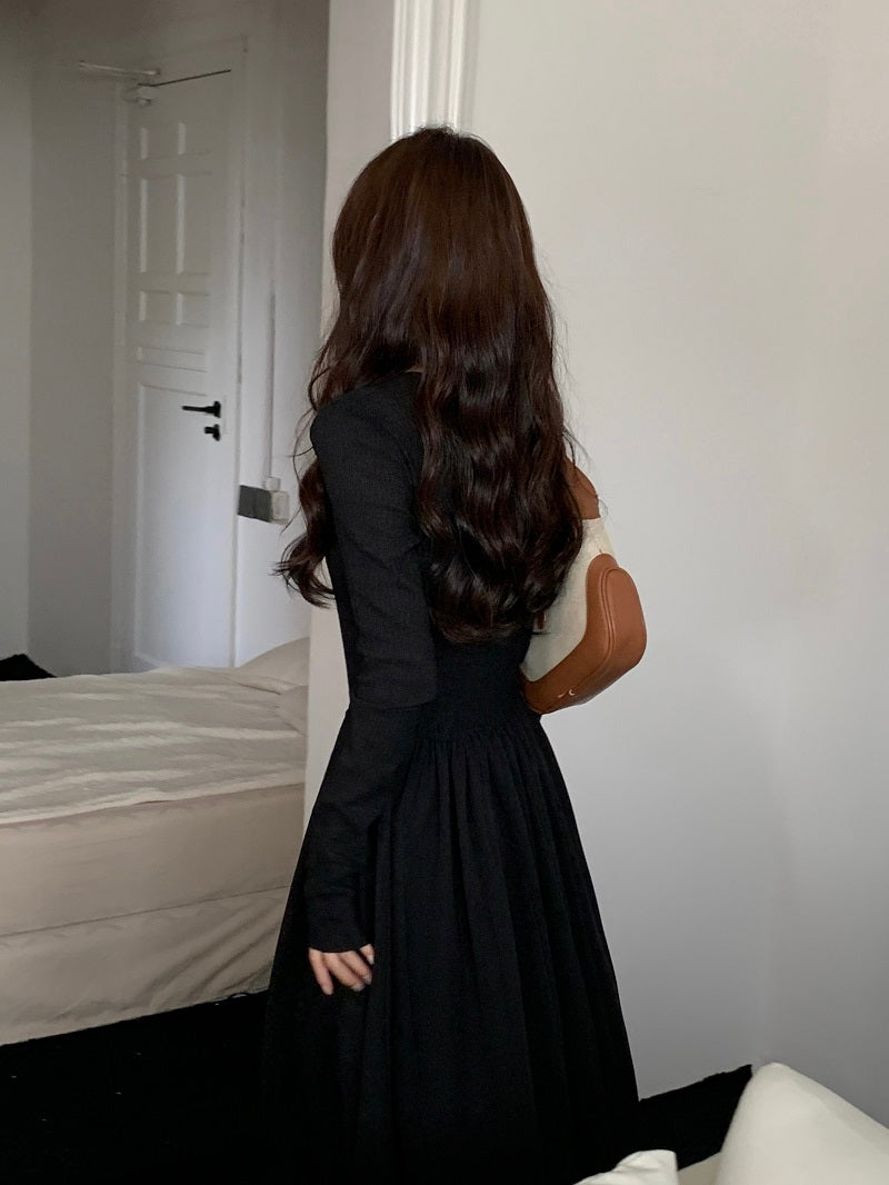 【dress】ラウンドネック長袖ワンピースG23999