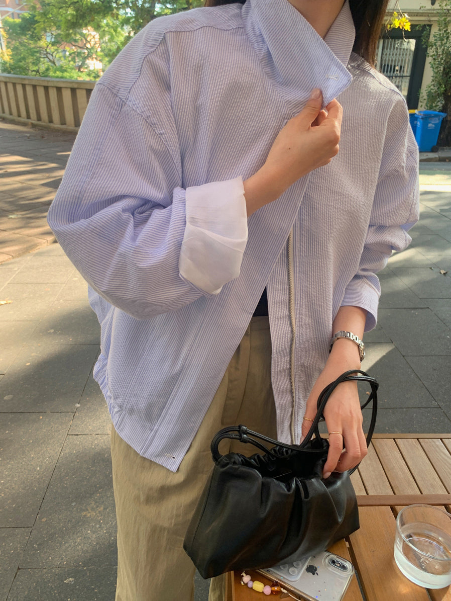 【outer】長袖ファスナーシャツコートG24000