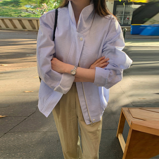 【outer】長袖ファスナーシャツコートG24000