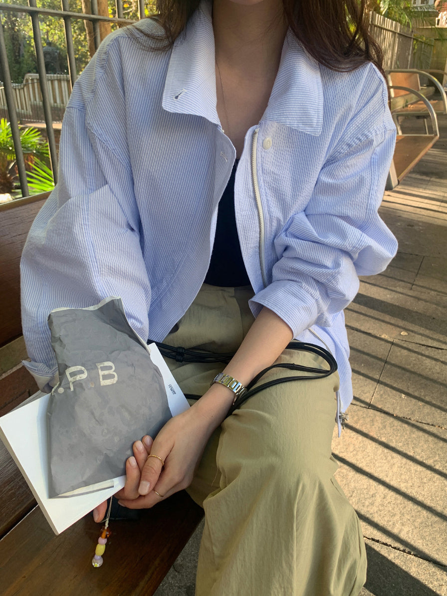 【outer】長袖ファスナーシャツコートG24000