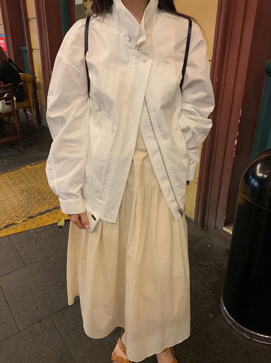 【outer】長袖ファスナーシャツコートG24000