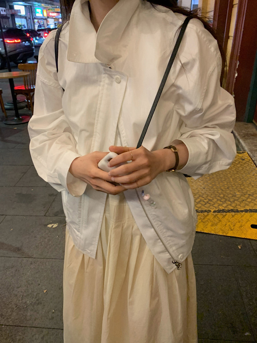 【outer】長袖ファスナーシャツコートG24000