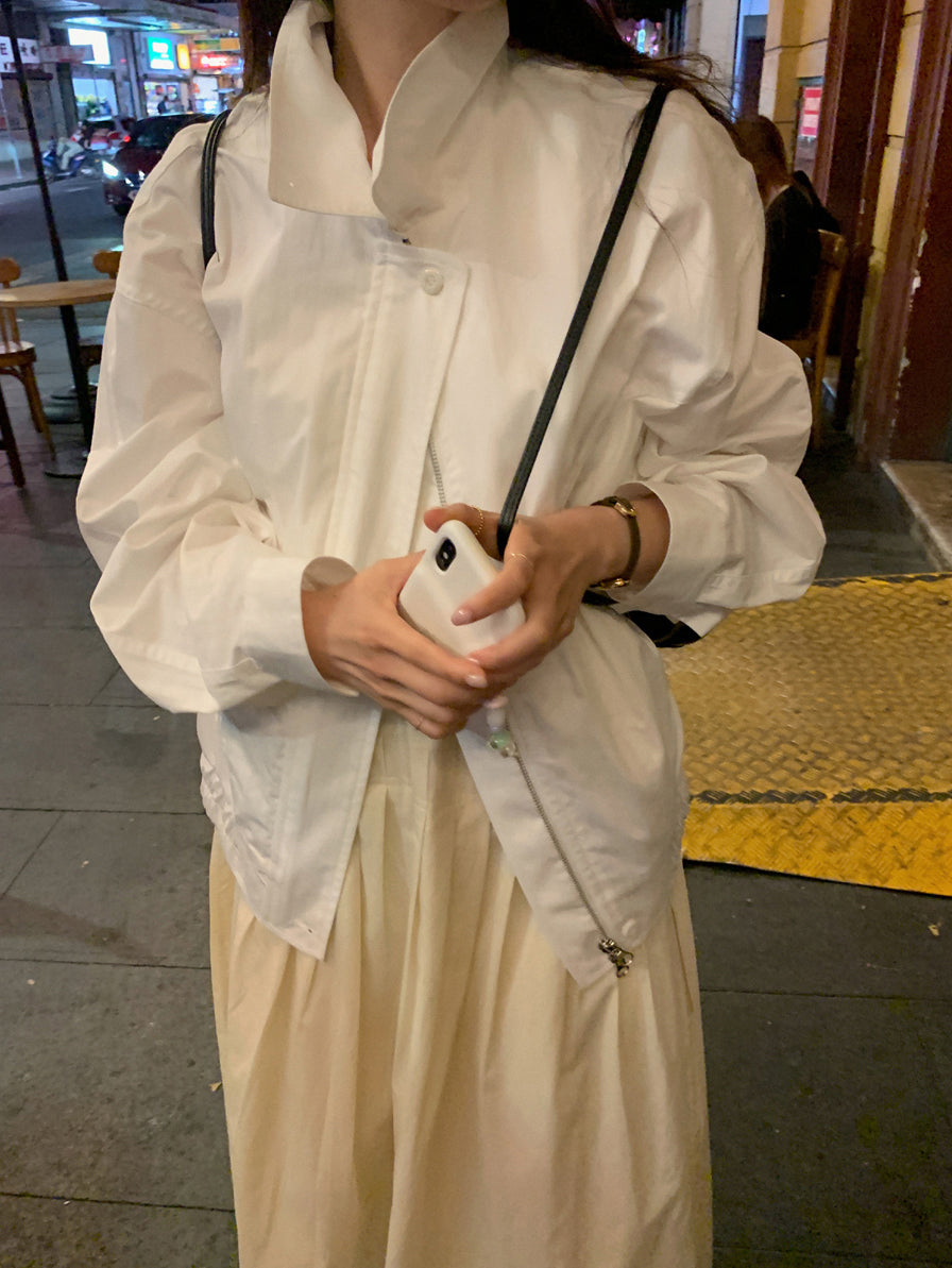 【outer】長袖ファスナーシャツコートG24000