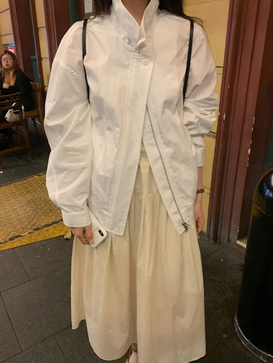 【outer】長袖ファスナーシャツコートG24000